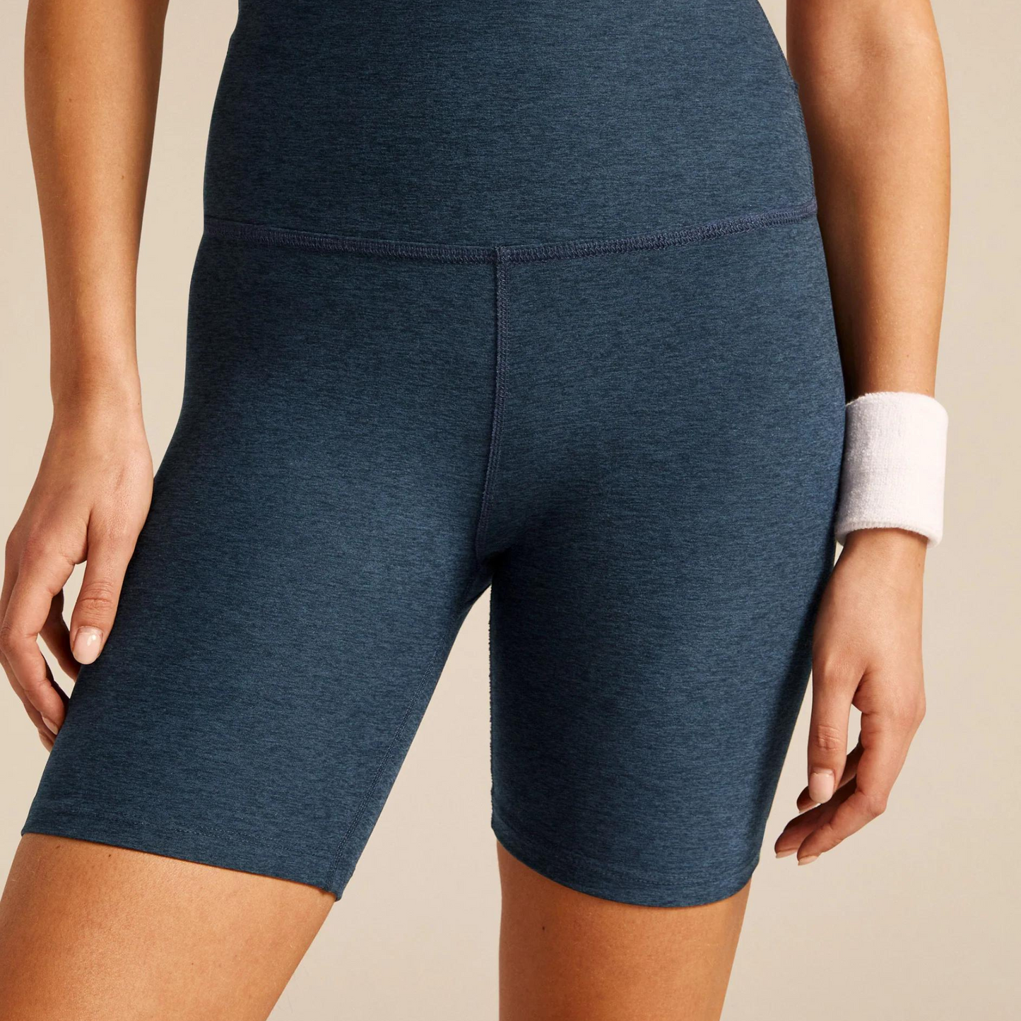 Spacedye High Waist Biker Short Nocturnal Navy