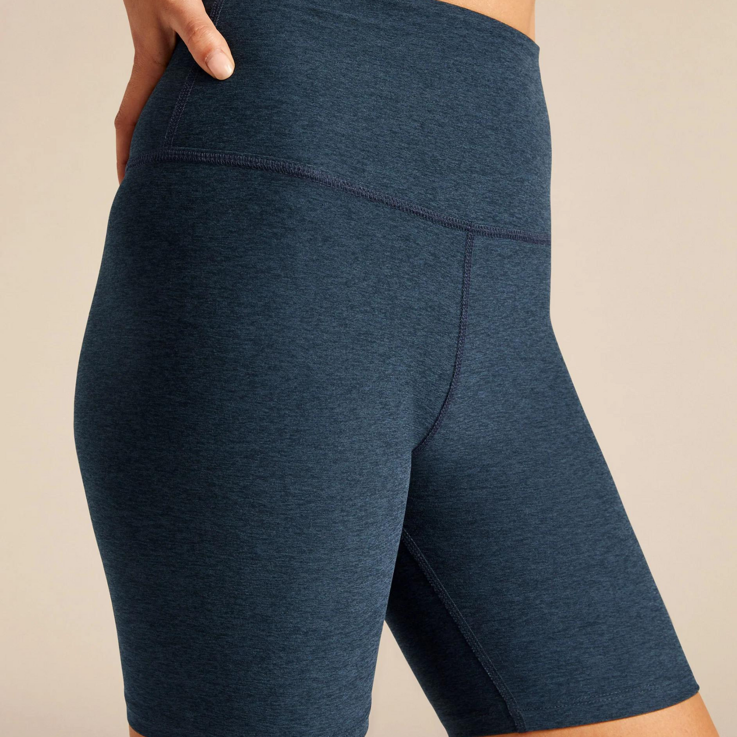 Spacedye High Waist Biker Short Nocturnal Navy
