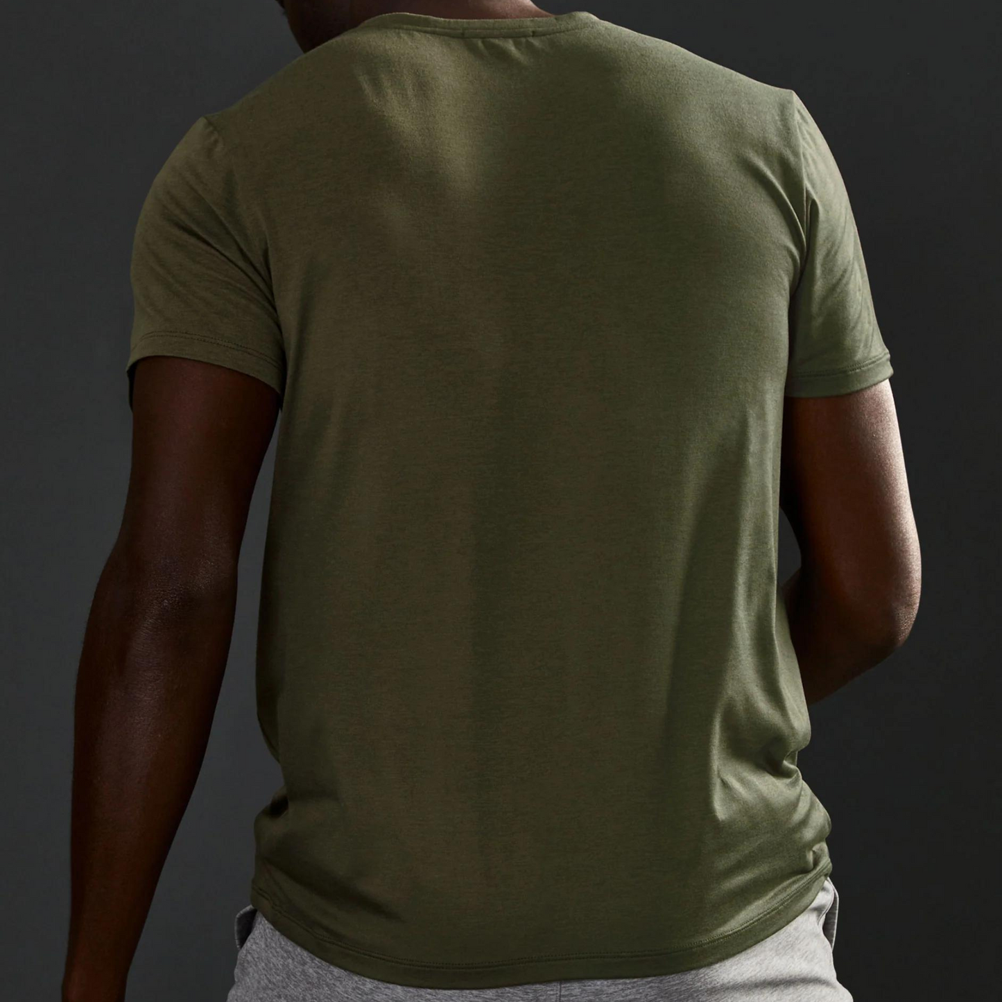 Mens Always Beyond Crew Tee Beyond Olive Heather