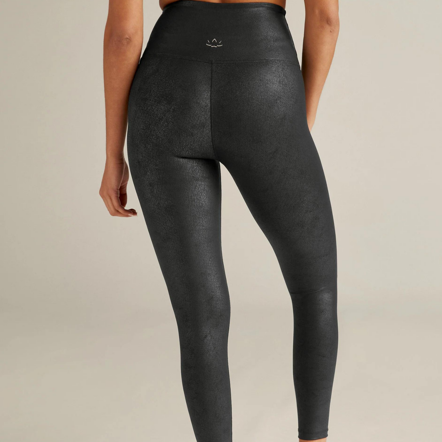 Leatherette High Waisted Midi Legging