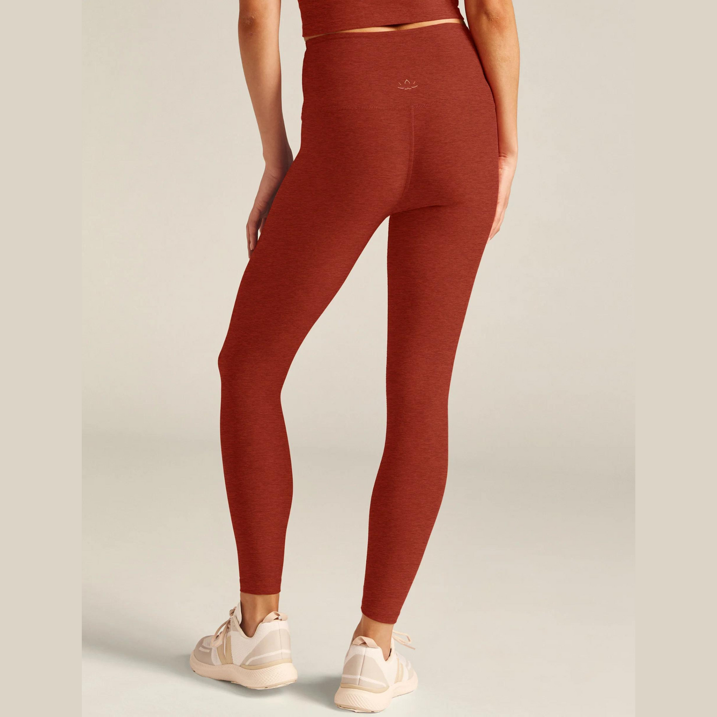 Spacedye High Waist Midi Legging Red Sand Heather