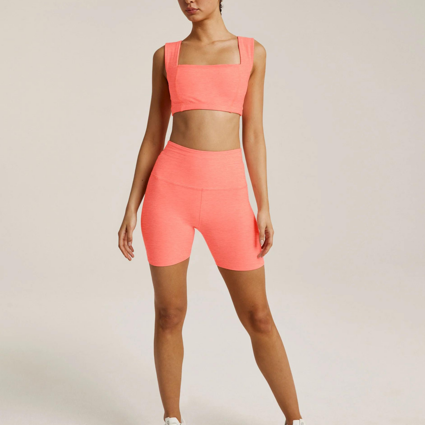 Keep Pace Biker Short Electric Peach Heather