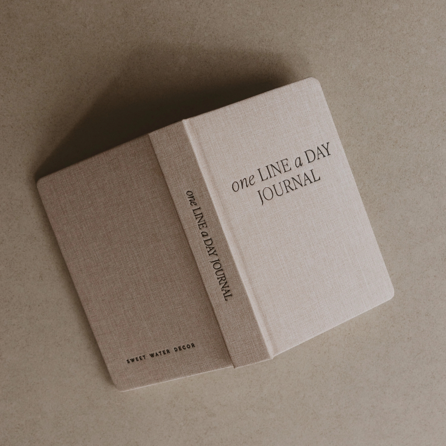 One Line A Day Fabric Journal Tan