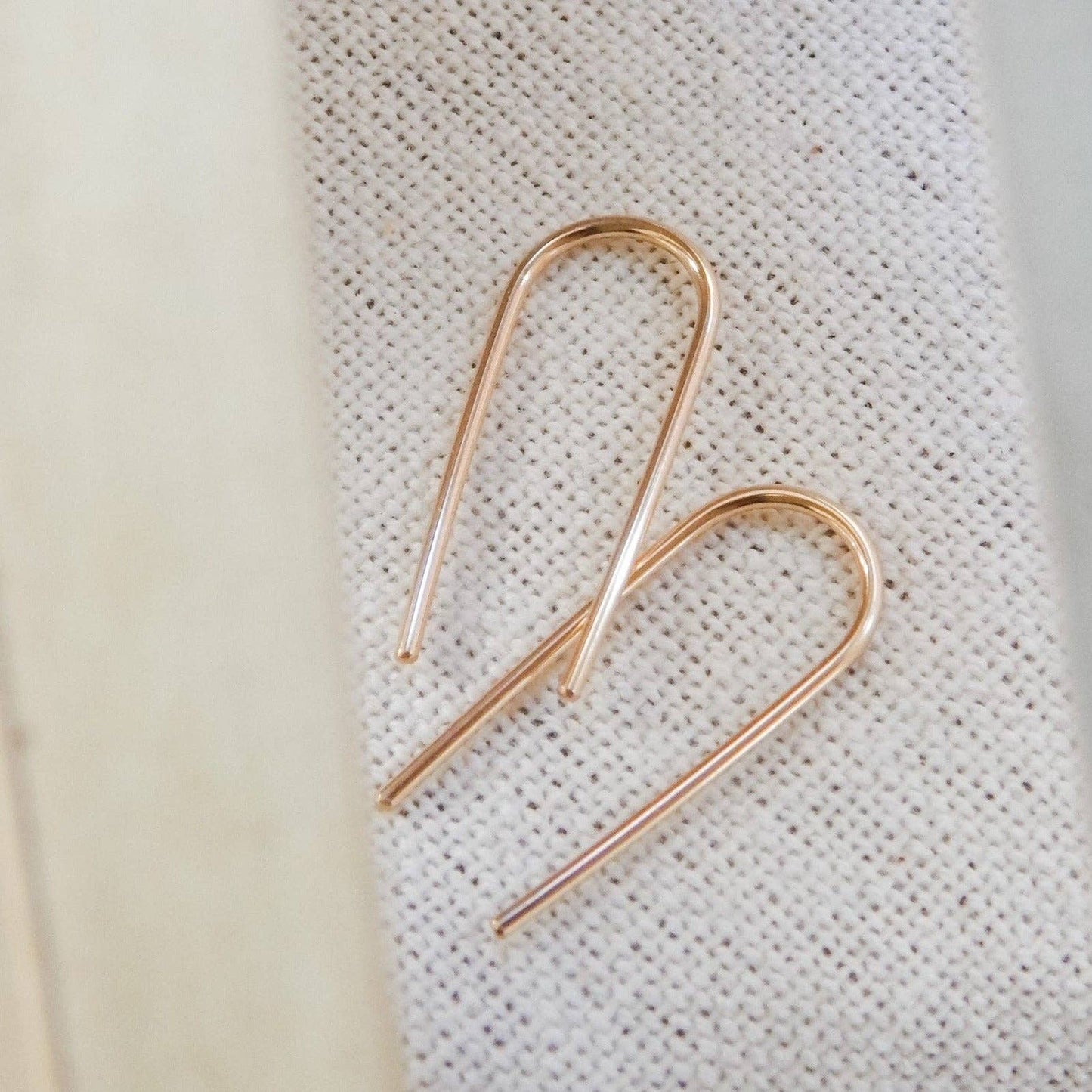 Open Arc Earrings - Minimalist, Hypoallergenic, Waterproof: Gold