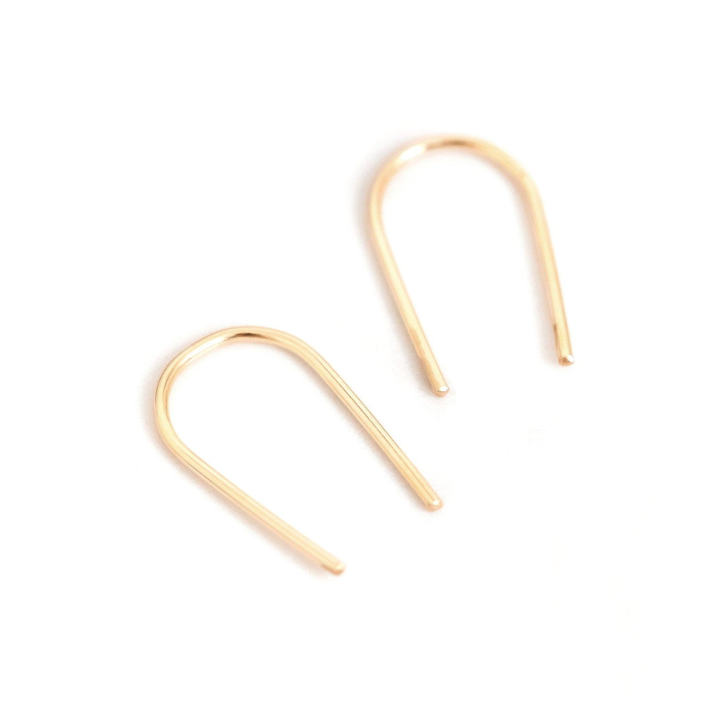 Open Arc Earrings - Minimalist, Hypoallergenic, Waterproof: Gold