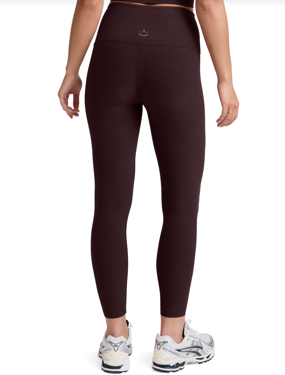 Spacedye Caught in the Midi High Waist Dark Chocolate Heather