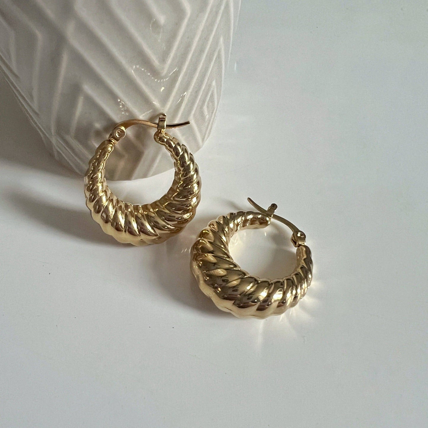 Harper Hoops | Chunky Croissant Hoops