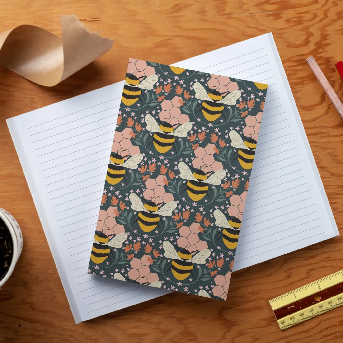 Honeycomb Bee Classic Layflat Journal Notebook