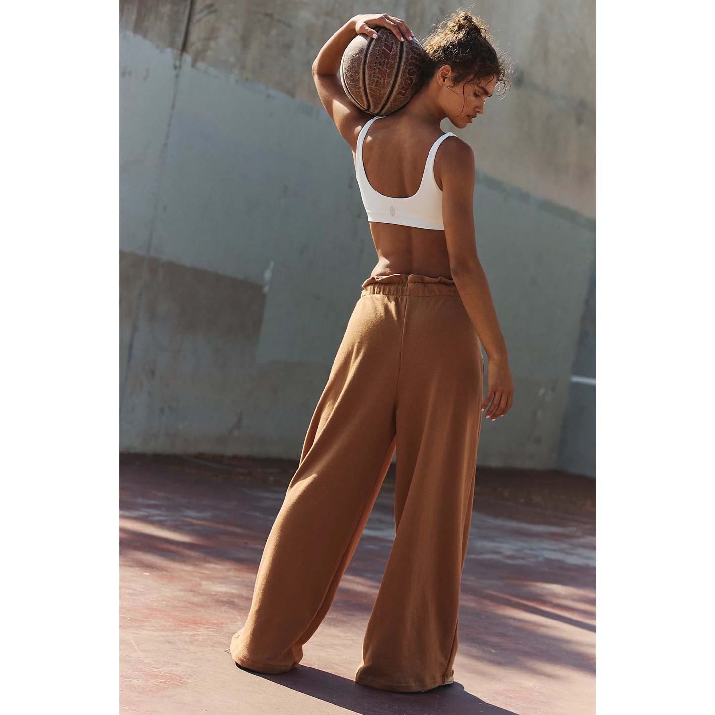 Full Court Wide Leg Pants Camel