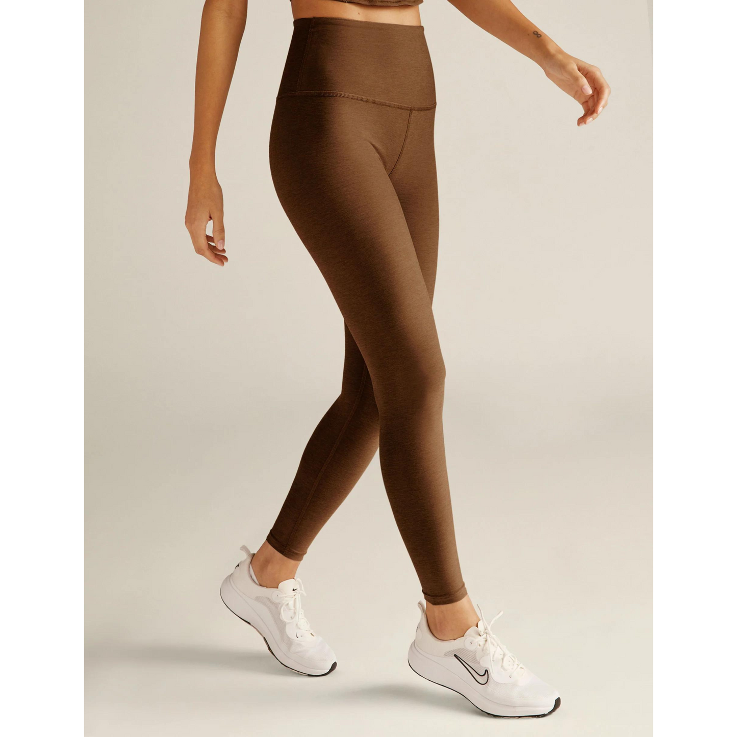 Spacedye High Waist Midi Legging Bold Mocha Heather