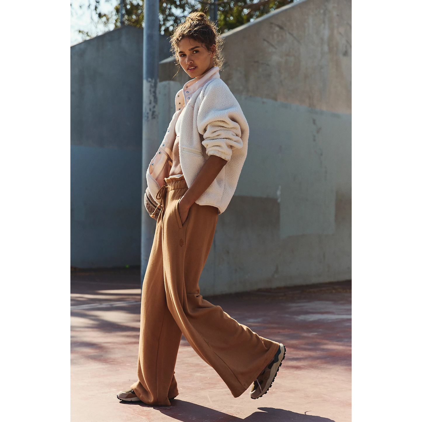 Full Court Wide Leg Pants Camel