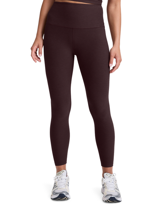 Spacedye Caught in the Midi High Waist Dark Chocolate Heather