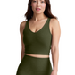 Spacedye Good Day Cropped Tank Army Green Heather