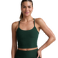 Spacedye Slim Racerback Cropped Tank Dark Spruce Green Heather