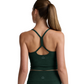 Spacedye Slim Racerback Cropped Tank Dark Spruce Green Heather