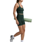 Keep Pace Biker Short 5" Dark Spruce Green Heather