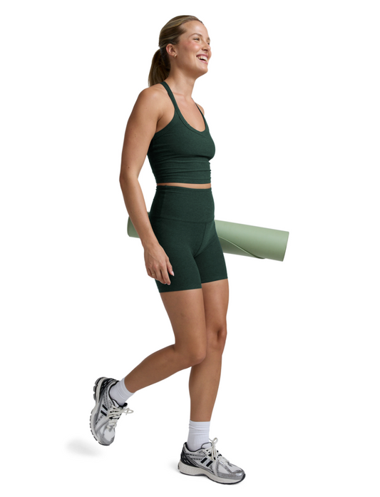 Keep Pace Biker Short 5" Dark Spruce Green Heather