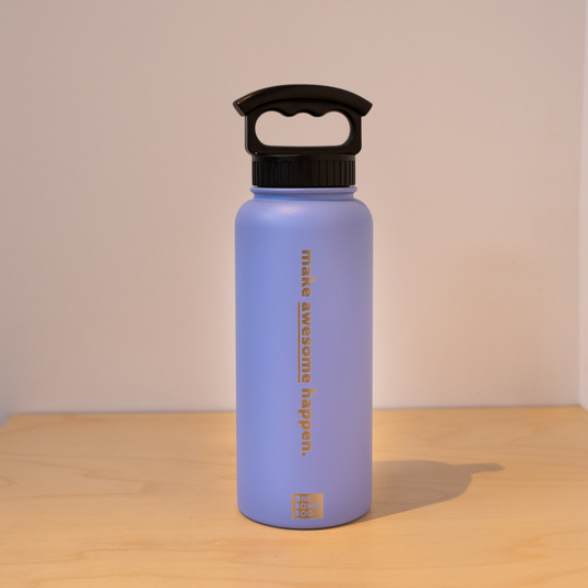 Make Awesome Happen 34oz Water Bottle Periwinkle