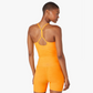 back of marigold racerback thin strap athletic tank top