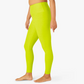 side view of bright lime green leggings