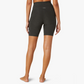 back of dark charcoal biker short