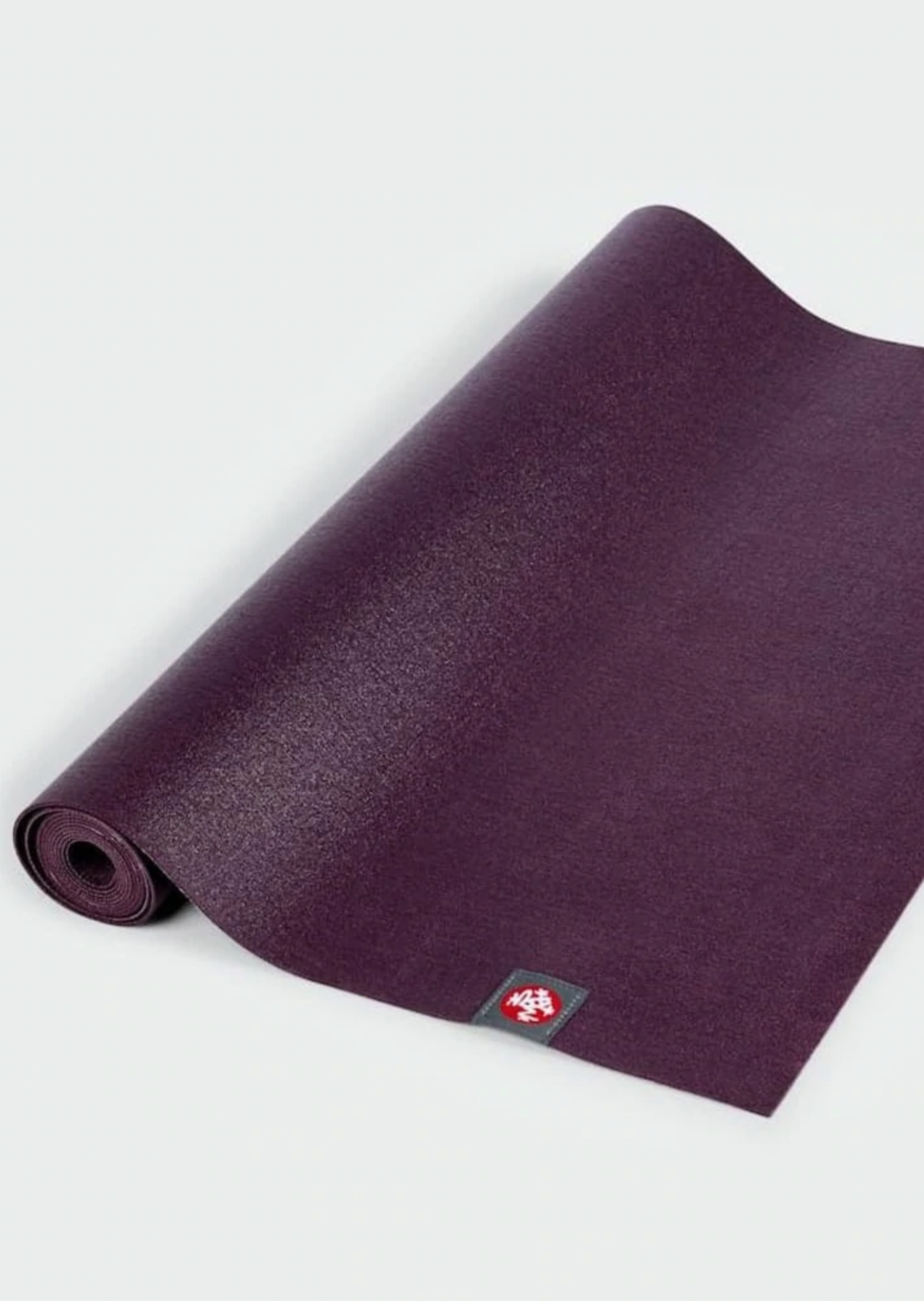 super thin travel yoga mat in purple