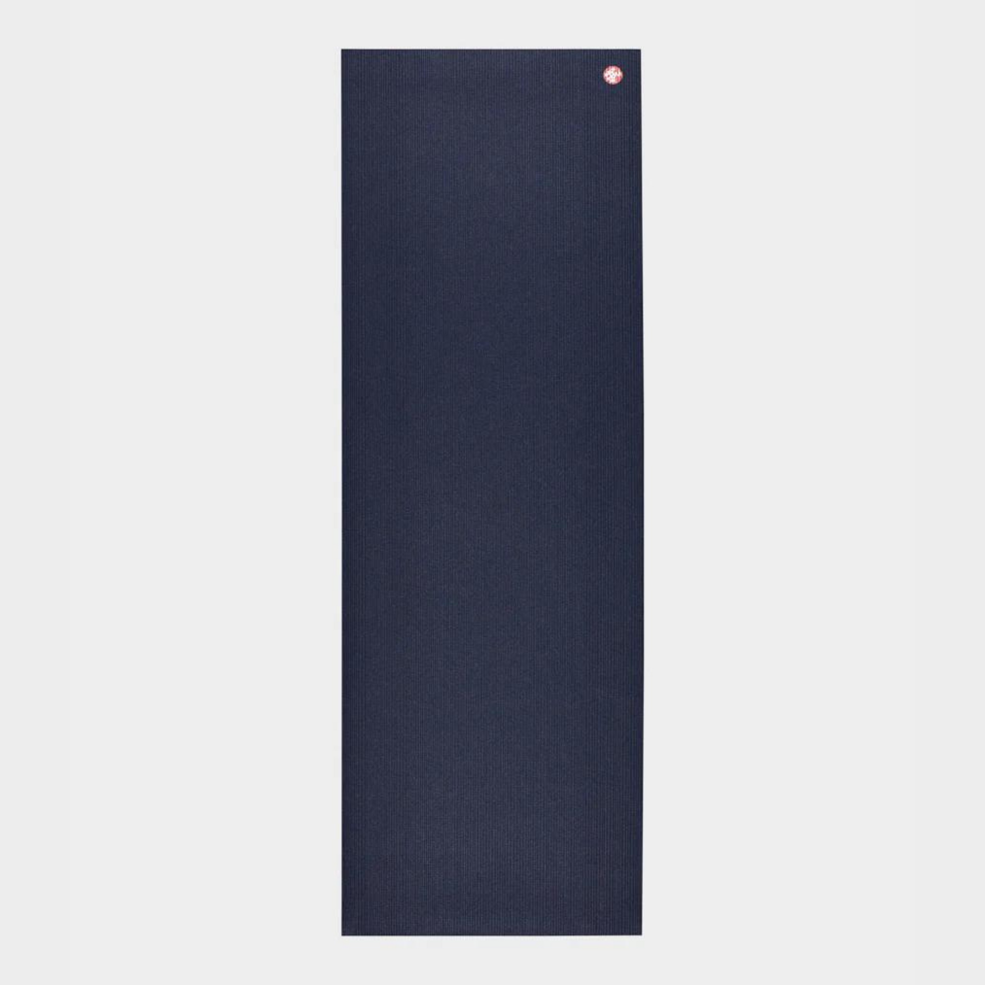navy manduka prolite yoga mat color rolled  flat